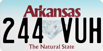 AR license plate 244VUH