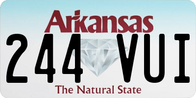 AR license plate 244VUI