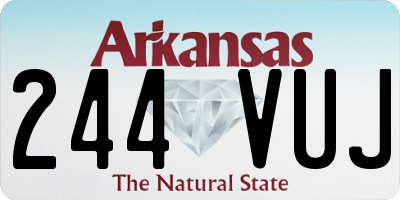 AR license plate 244VUJ