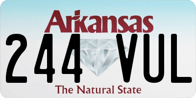 AR license plate 244VUL