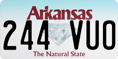 AR license plate 244VUO