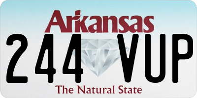 AR license plate 244VUP