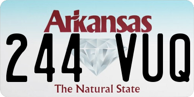 AR license plate 244VUQ
