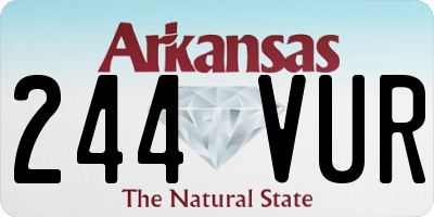 AR license plate 244VUR