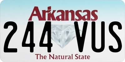 AR license plate 244VUS