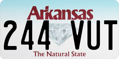 AR license plate 244VUT
