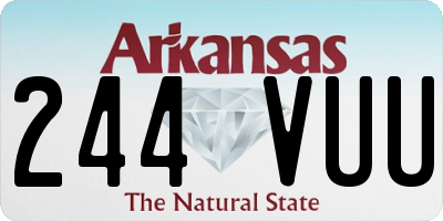 AR license plate 244VUU