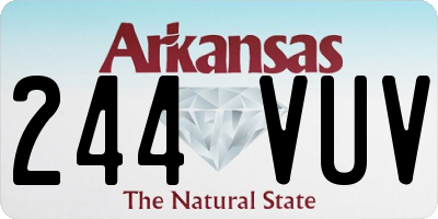 AR license plate 244VUV