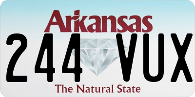AR license plate 244VUX
