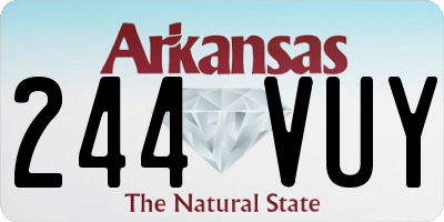 AR license plate 244VUY