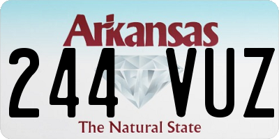 AR license plate 244VUZ