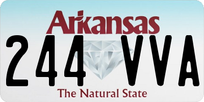 AR license plate 244VVA