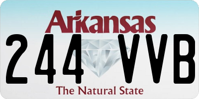AR license plate 244VVB