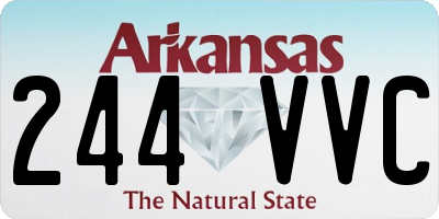 AR license plate 244VVC