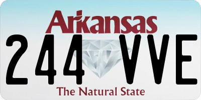 AR license plate 244VVE