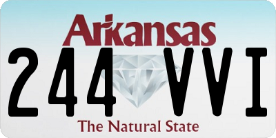 AR license plate 244VVI
