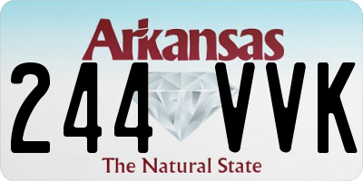 AR license plate 244VVK