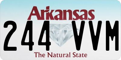 AR license plate 244VVM