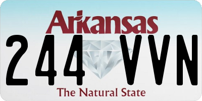 AR license plate 244VVN