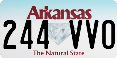 AR license plate 244VVO