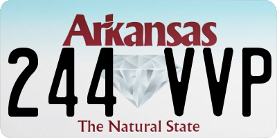 AR license plate 244VVP