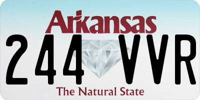 AR license plate 244VVR