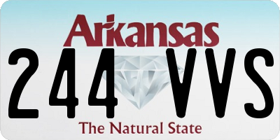 AR license plate 244VVS
