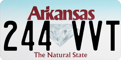 AR license plate 244VVT