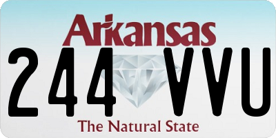 AR license plate 244VVU