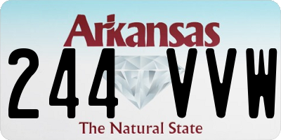 AR license plate 244VVW