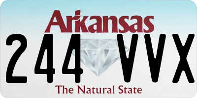 AR license plate 244VVX