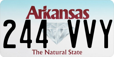 AR license plate 244VVY