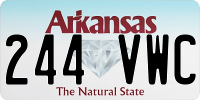 AR license plate 244VWC
