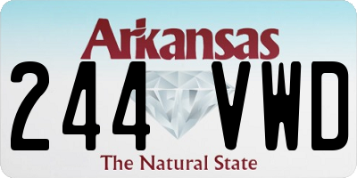 AR license plate 244VWD