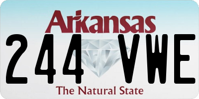 AR license plate 244VWE