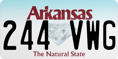 AR license plate 244VWG