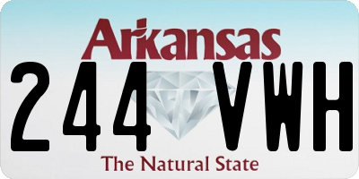 AR license plate 244VWH