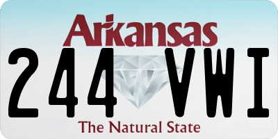 AR license plate 244VWI