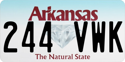 AR license plate 244VWK