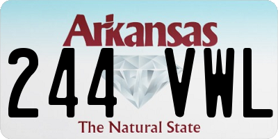 AR license plate 244VWL