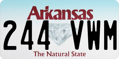 AR license plate 244VWM