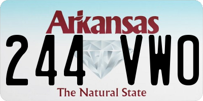 AR license plate 244VWO