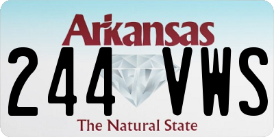 AR license plate 244VWS