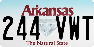 AR license plate 244VWT