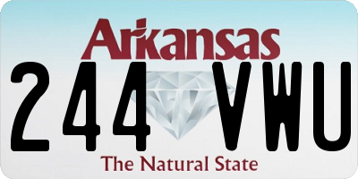 AR license plate 244VWU