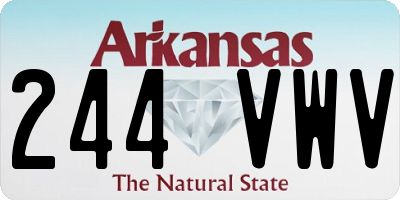 AR license plate 244VWV