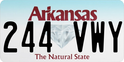 AR license plate 244VWY
