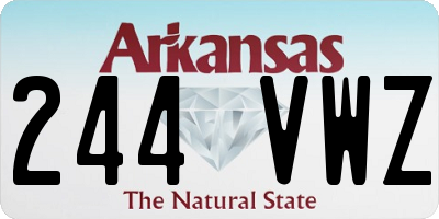 AR license plate 244VWZ