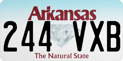 AR license plate 244VXB