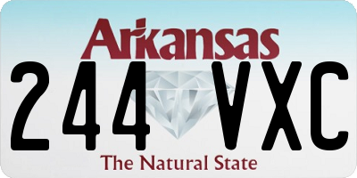 AR license plate 244VXC